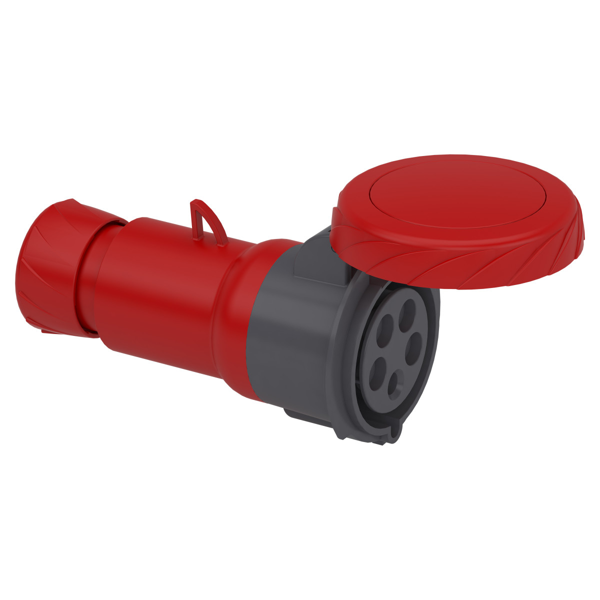 Кабельна розетка PratiKa, пряма, 32 A, 3P + N + E, 380-415 B AC, IP67 - Зображення shnider_PKF32M735_Image.jpg