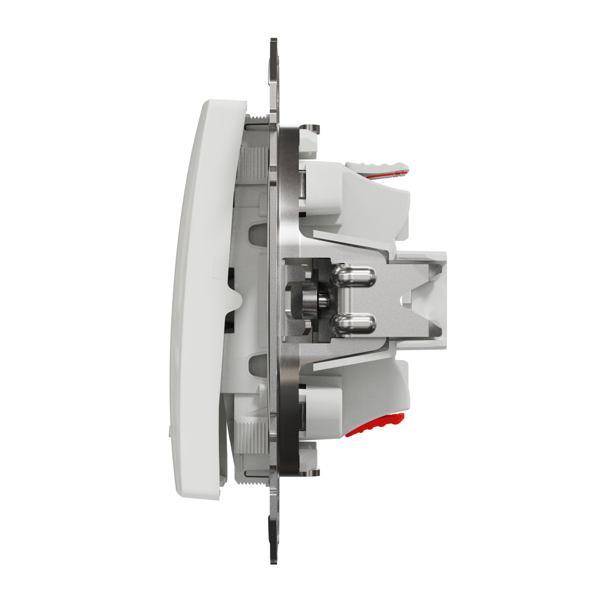 Одноклавішний перехресний перемикач з підсвіткою Sedna Design, білий - Зображення shnider_SDD111107L_IOP-right_WD20.jpg