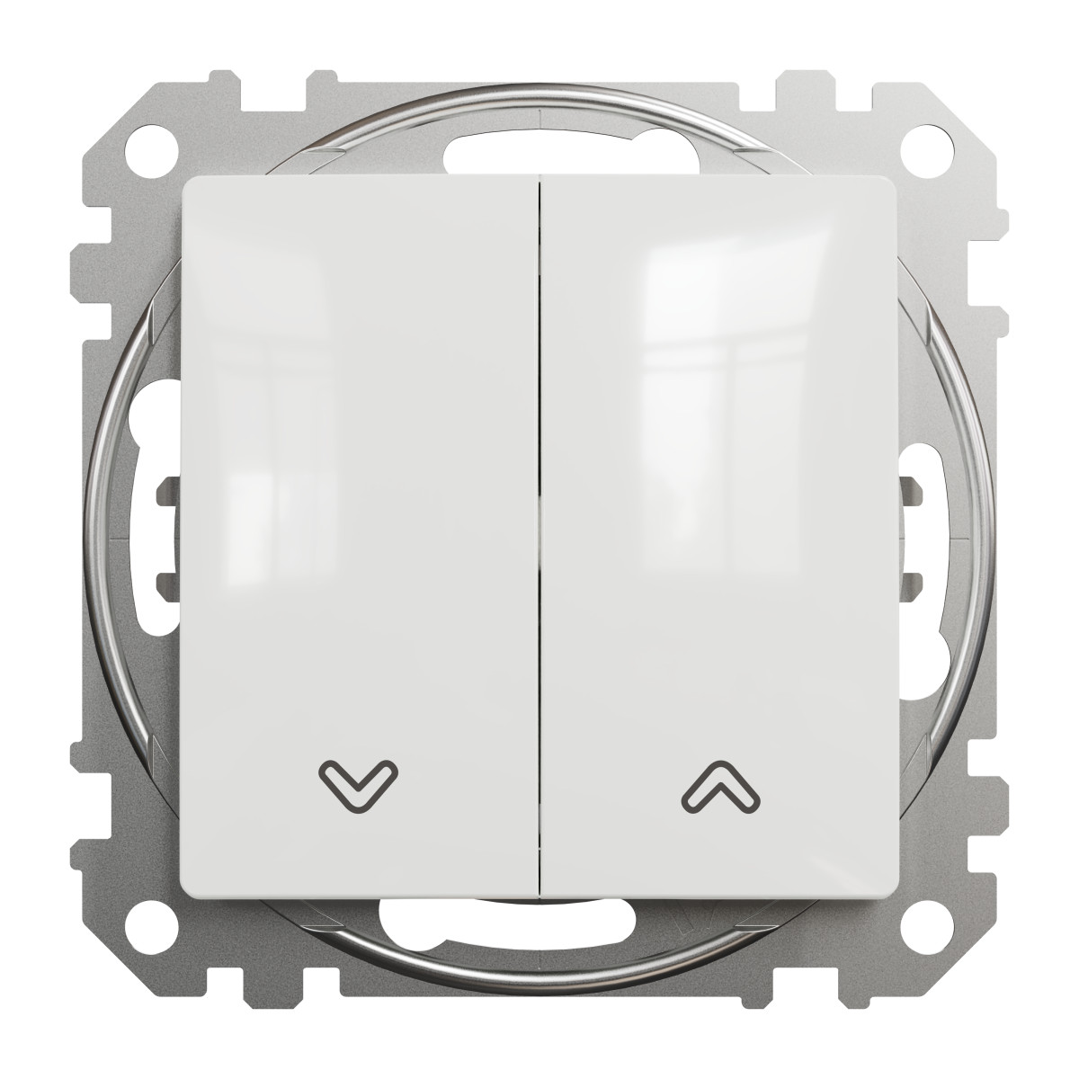 Кнопковий вимикач для жалюзі Sedna Design, білий - Зображення shnider_SDD111114_IOP-front_WD20.jpg