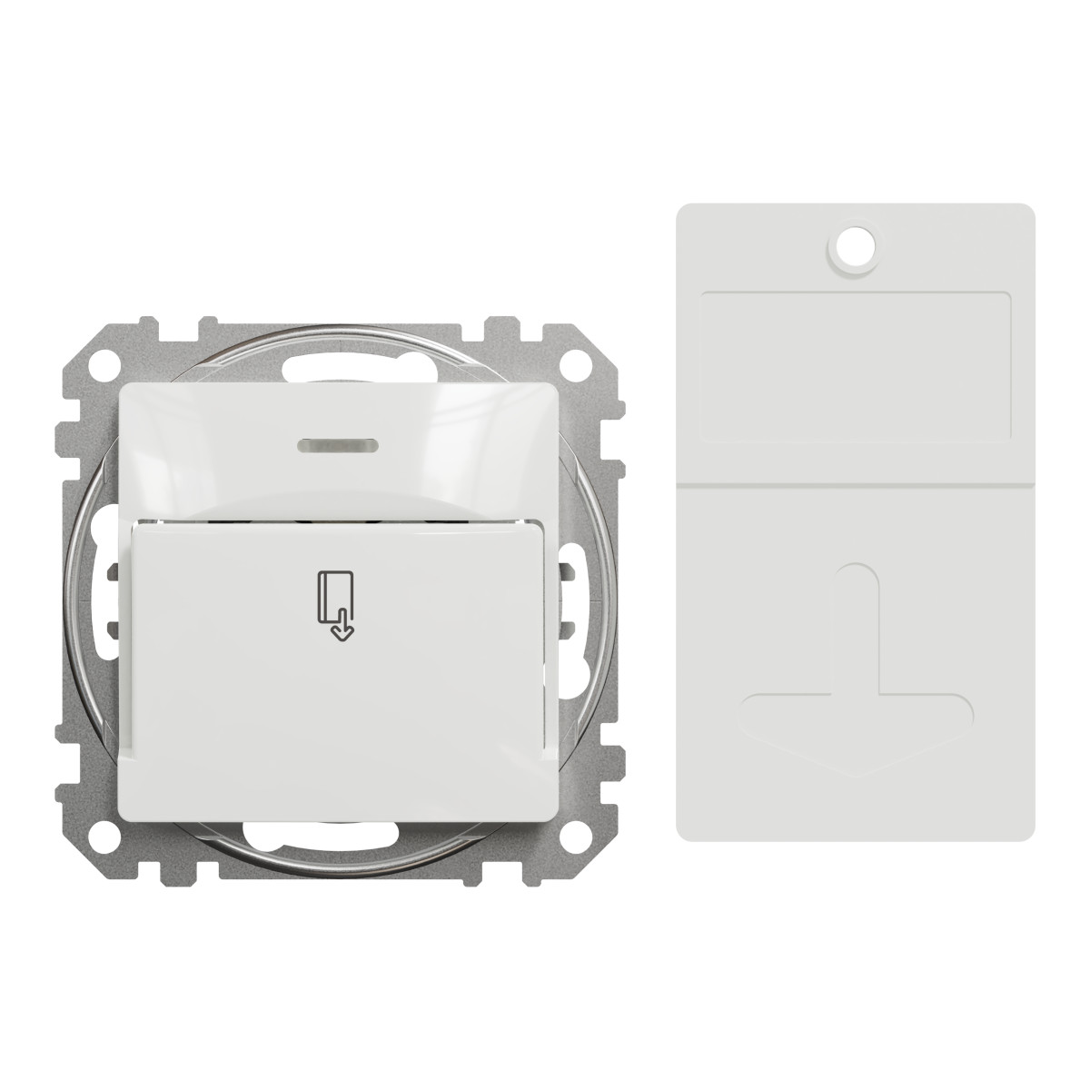 Картковий вимикач 10А, білий, Sedna Design & Elements - Зображення shnider_SDD111121_IOP-front_WD20.jpg