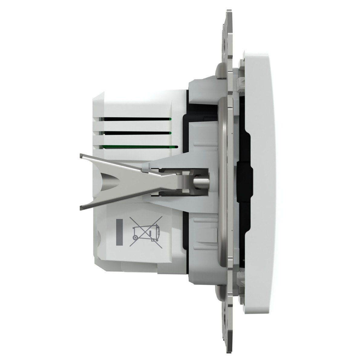 USB розетка, Sedna Design & Elements, тип A+C, 3 A, 21 Вт, білий - Зображення shnider_SDD111405_IOP-L_CL.jpg