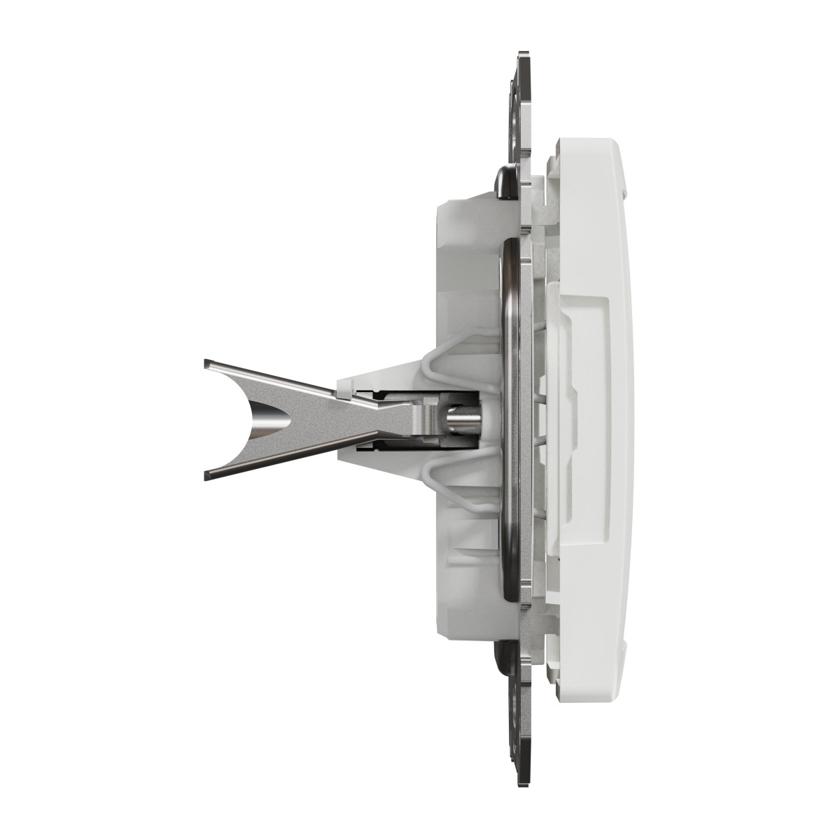 Адаптор Sedna Design & Elements 45х45 для Unica New, білий - Зображення shnider_SDD111905_IOP-left_WD20.jpg