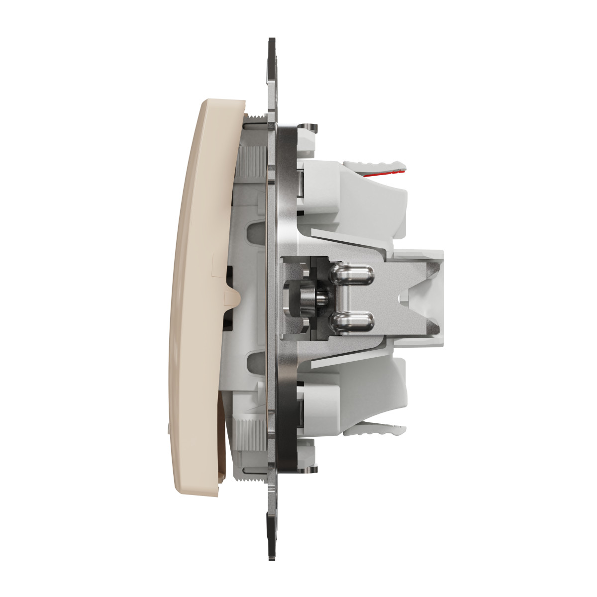 Одноклавішний перемикач з підсвіткою Бежевий Sedna Design - Зображення shnider_SDD112106L_IOP-right_WD20.jpg