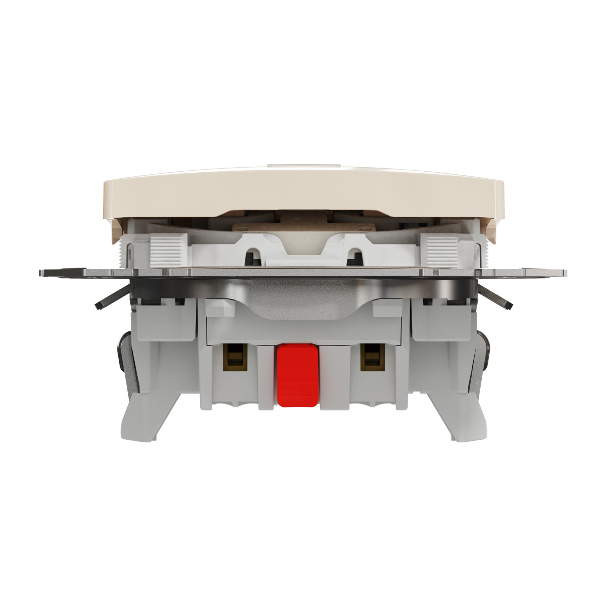 Одноклавішний перехресний перемикач з підсвіткою Sedna Design, бежевий - Зображення shnider_SDD112107L_IOP-bottom_WD20.jpg