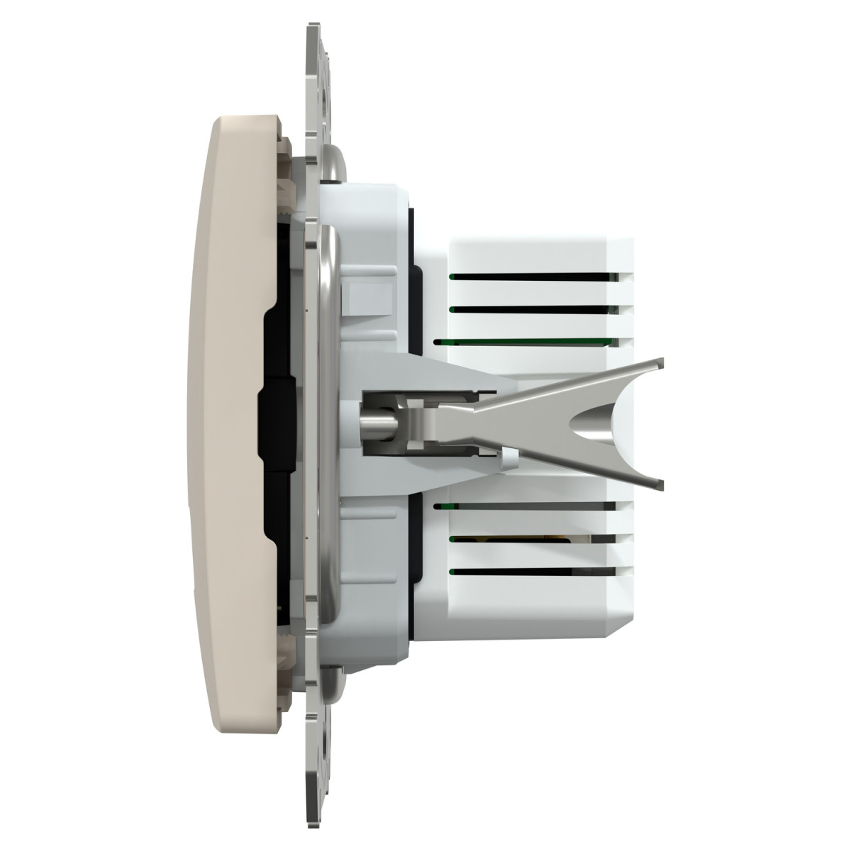 USB розетка, Sedna Design & Elements, тип A+C, 3 A, 21 Вт, бежевий - Зображення shnider_SDD112405_IOP-R_CL.jpg