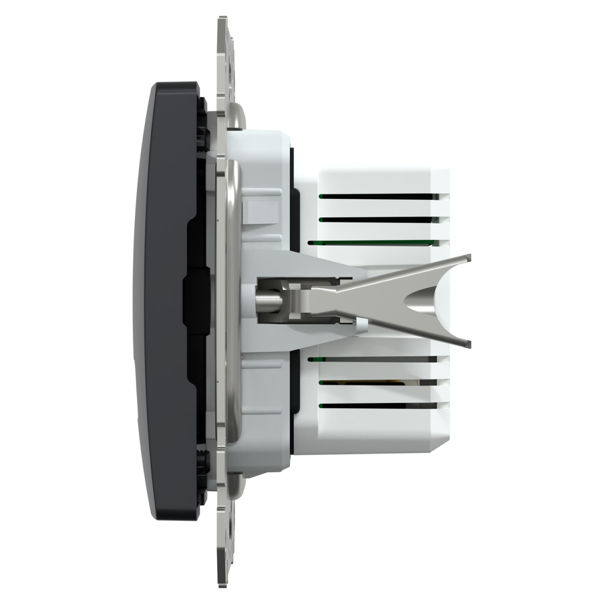 USB розетка, Sedna Design & Elements, тип A+C, 3 A, 21 Вт, чорний - Зображення shnider_SDD114405_IOP-R_CL.jpg