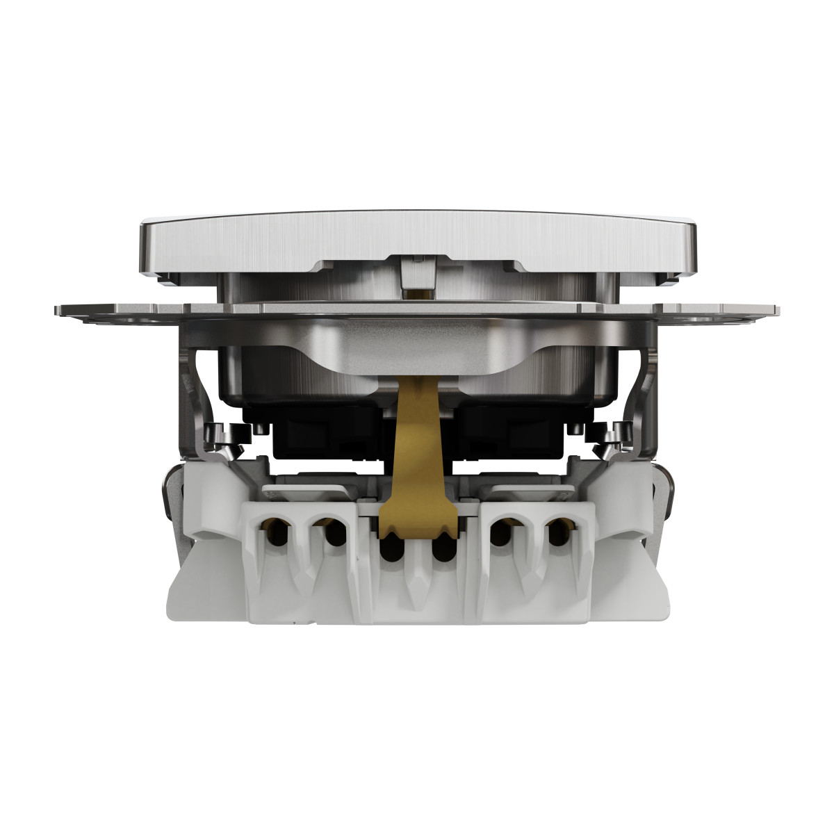 Розетка з заземленням та зі шторками Матовий алюміній Sedna Elements - Зображення shnider_SDD170022_IOP-bot_WD20.jpg