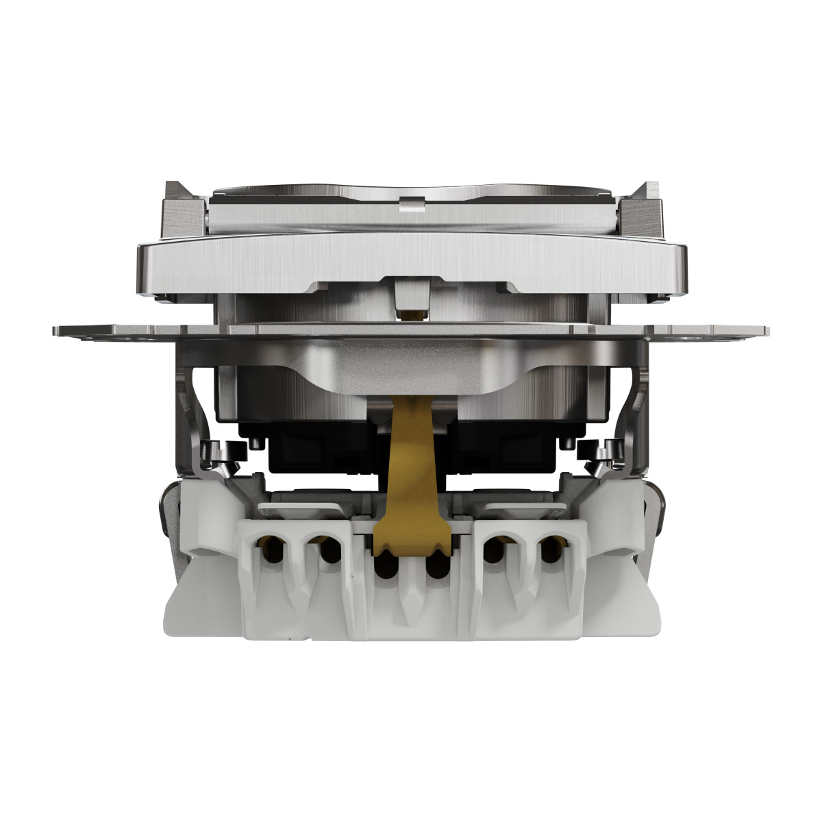 Розетка з заземленням, зі шторками та кришкою Матовий алюміній Sedna Elements - Зображення shnider_SDD170024_IOP-bot_WD.jpg