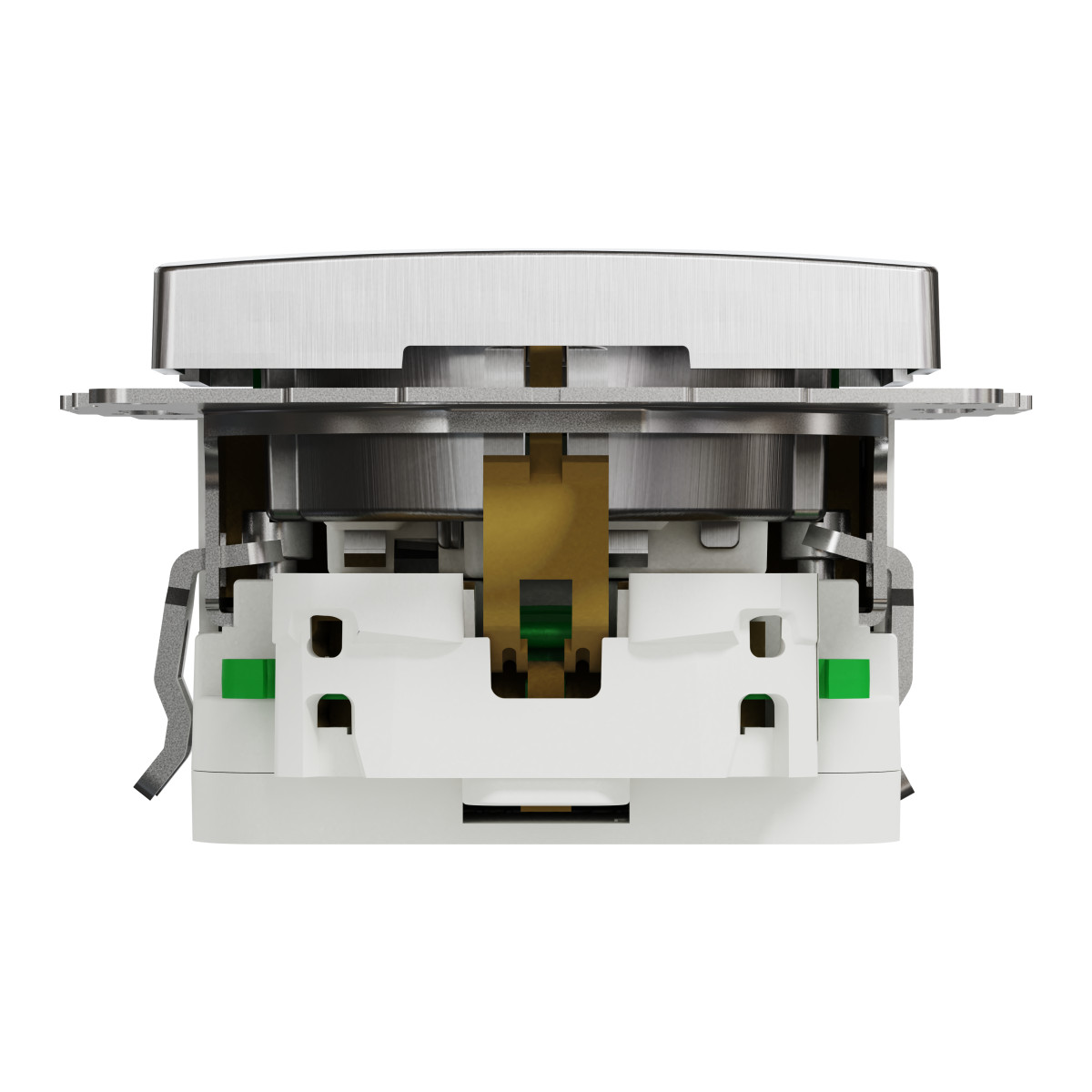 Розетка з заземленням + 2 USB тип А Матовий алюміній Sedna Elements - Зображення shnider_SDD170052_IOP-bot_CL.jpg