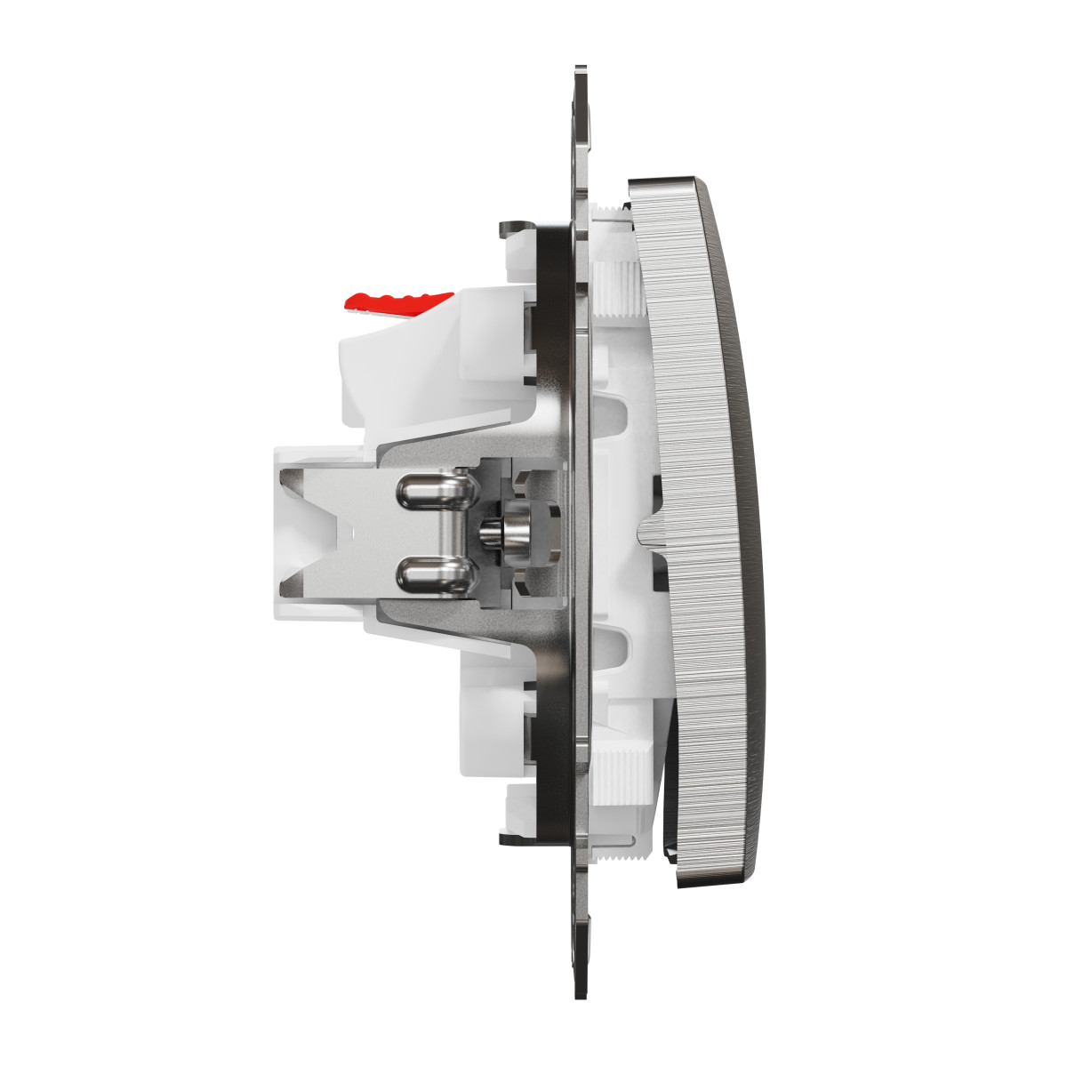 Одноклавішний вимикач  Матовий алюміній Sedna Elements - Зображення shnider_SDD170101_IOP-L_WD.jpg