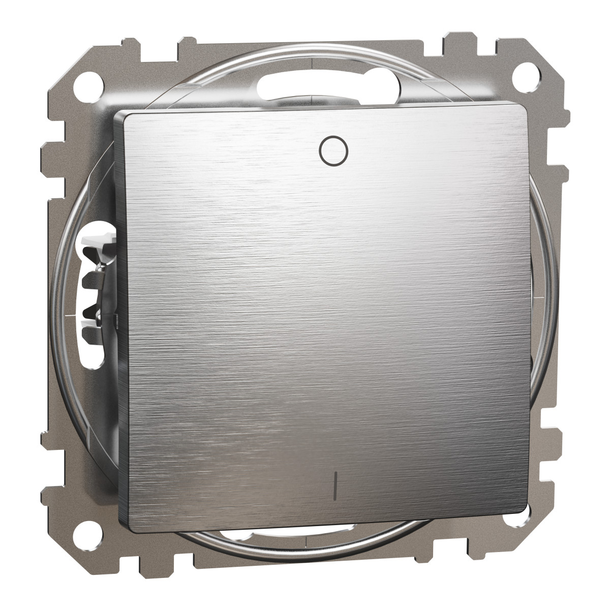 Двополюсний вимикач, Матовий алюміній, Sedna Elements - Зображення