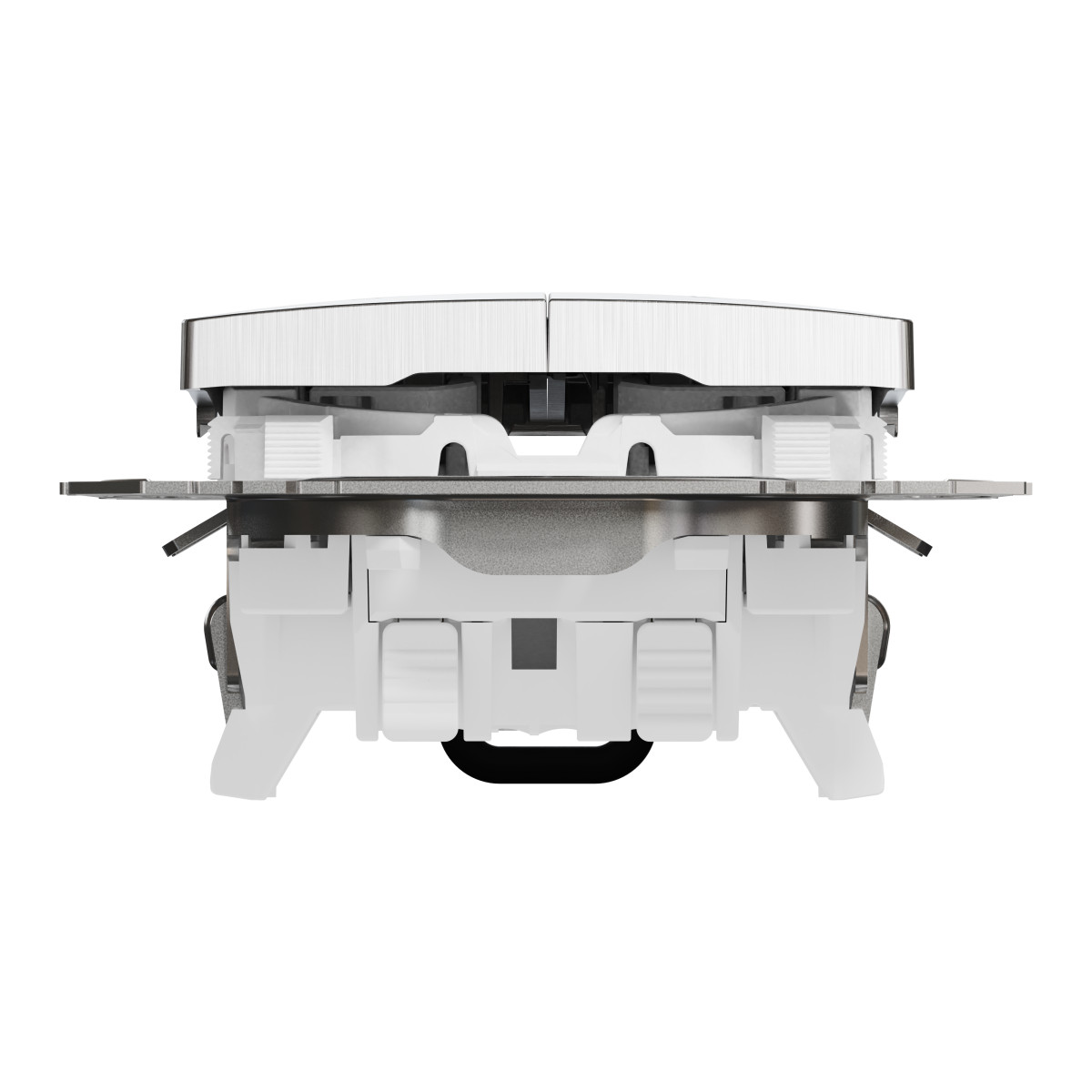 Вимикач для жалюзі, електронне блокування 10 АХ, Матовий Алюміній Sedna Elements - Зображення shnider_SDD170104_IOP-bot_CL.jpg