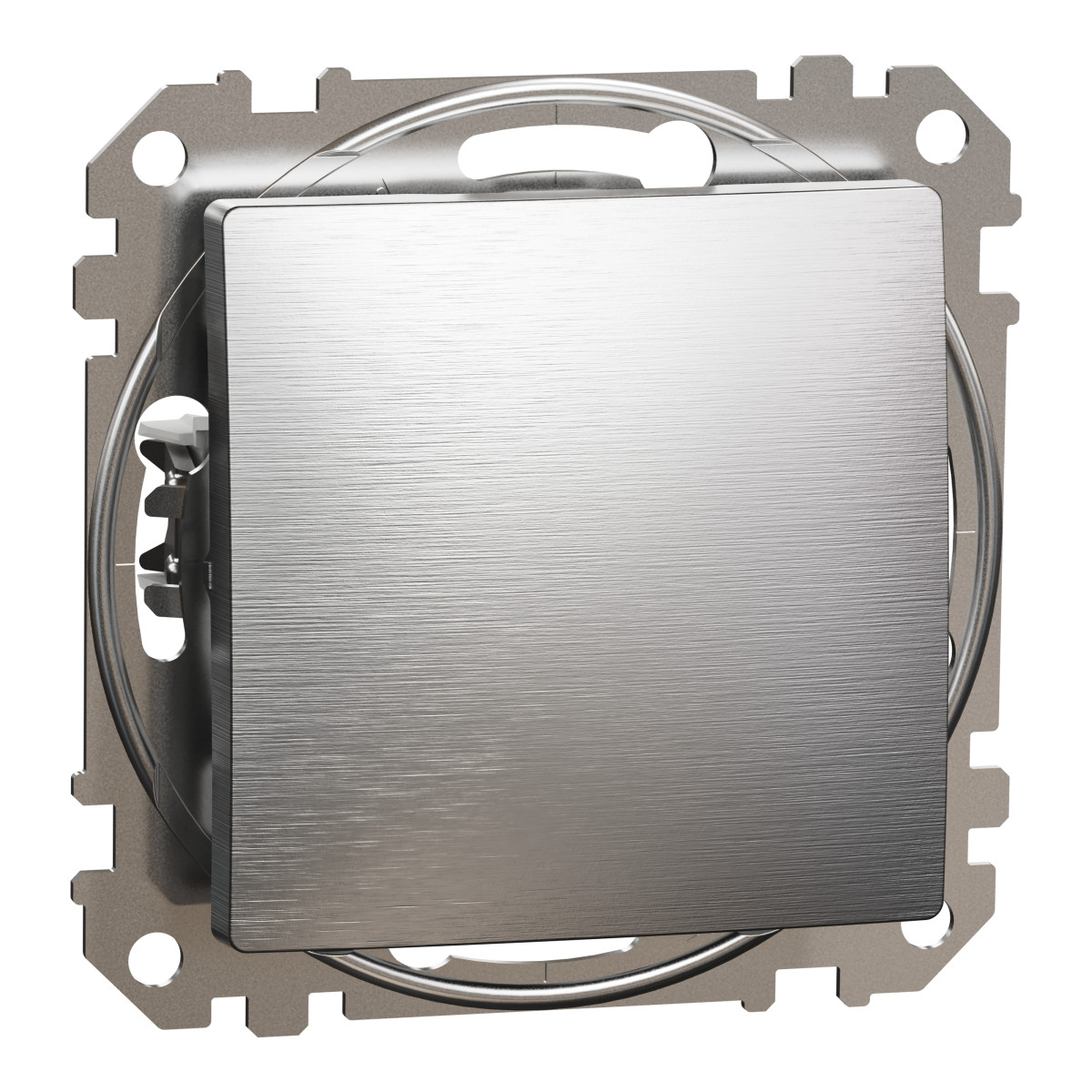 Кнопковий вимикач 10 А, Матовий Алюміній Sedna Elements - Зображення shnider_SDD170111_IOP-default_WD.jpg