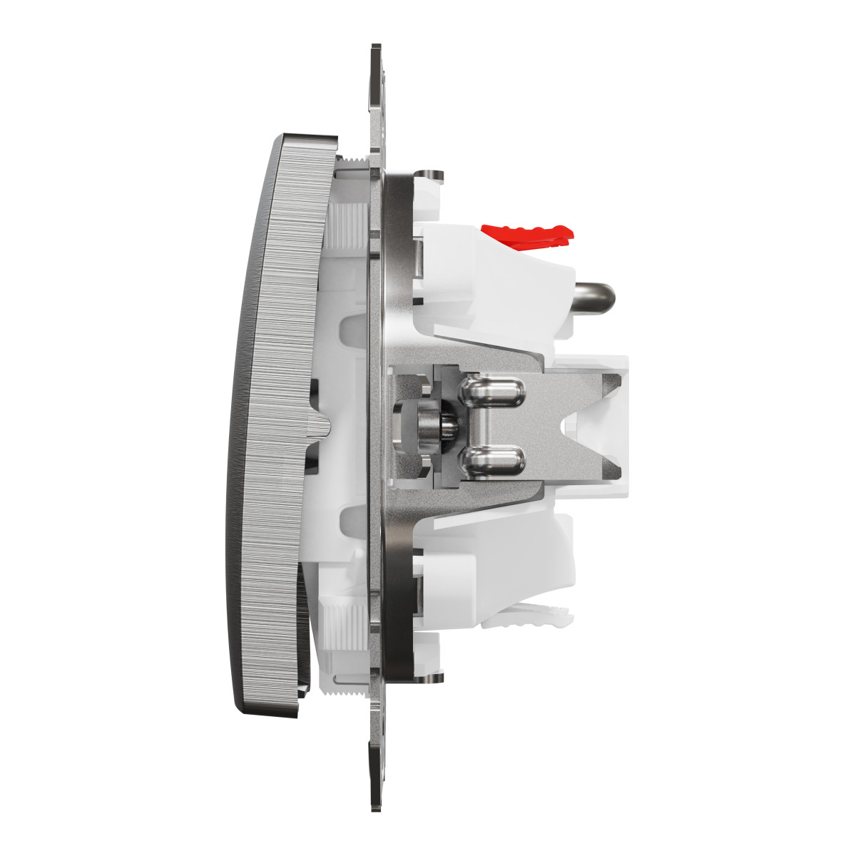 Кнопковий вимикач для жалюзі, електронне блокування 10 АХ, Мат Ал Sedna Elements - Зображення shnider_SDD170114_IOP-R_CL.jpg