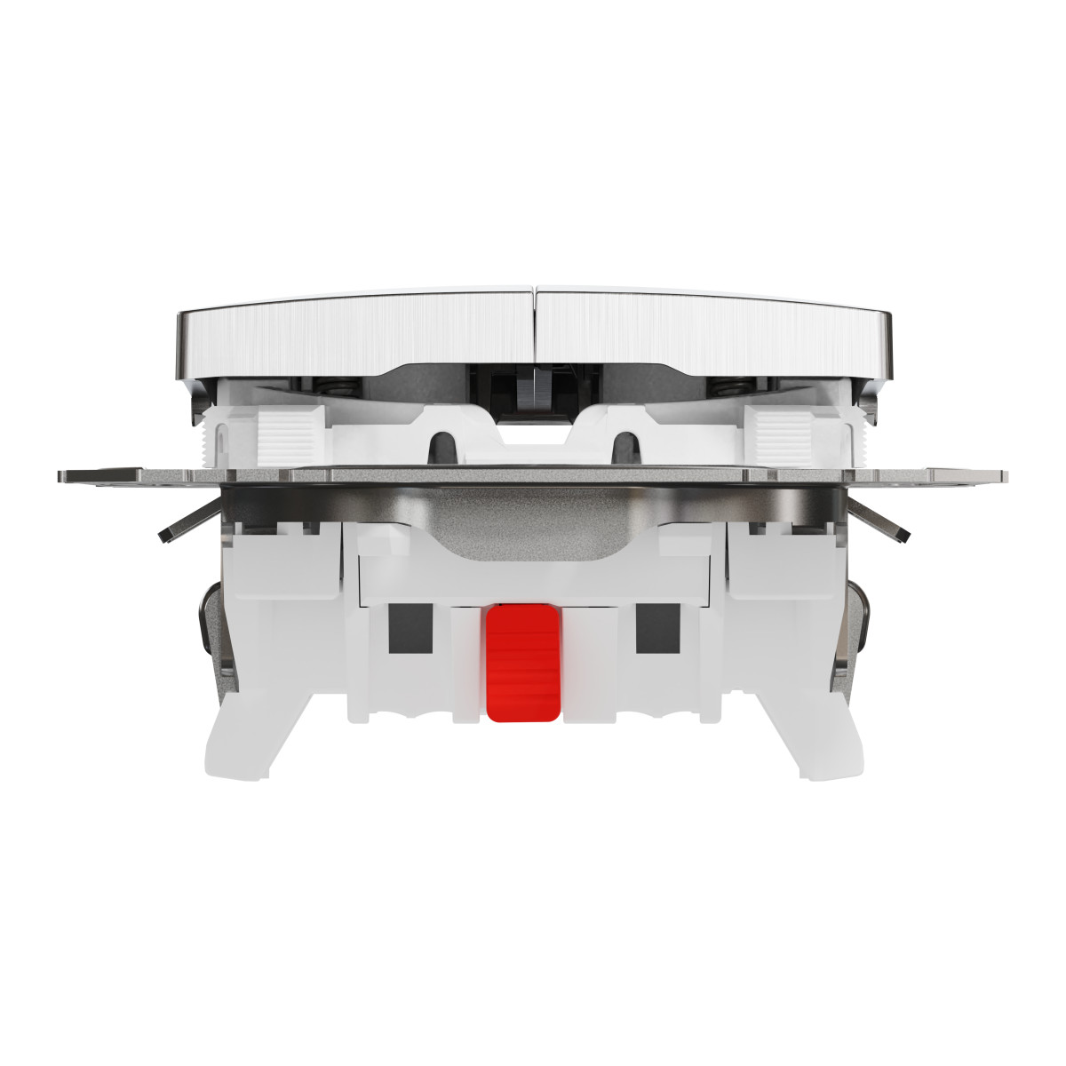 Кнопковий двоклавішний вимикач 10A, матовий, алюміній Sedna Design & Elements - Зображення shnider_SDD170118_IOP-bot_CL.jpg