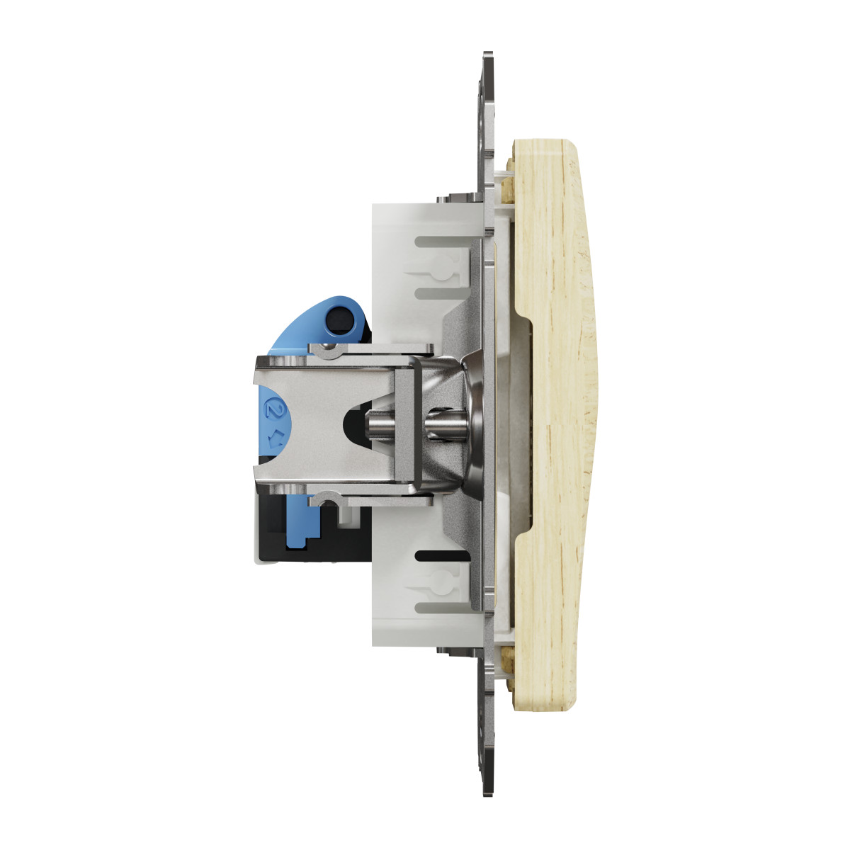 Комп'ютерна розетка, RJ45 CAT6 UTP, Береза, Sedna Elements - Зображення shnider_SDD180461_IOP-L_WD20.jpg