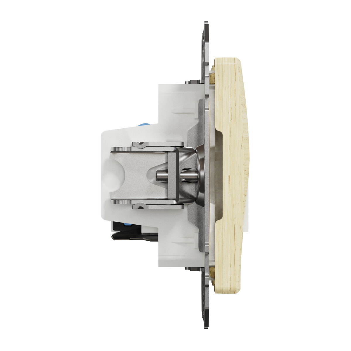 Розетка телекомунікаційна RJ45+RJ11 6UTP, береза, Sedna Design & Elements - Зображення shnider_SDD180468_IOP-L_WD20.jpg