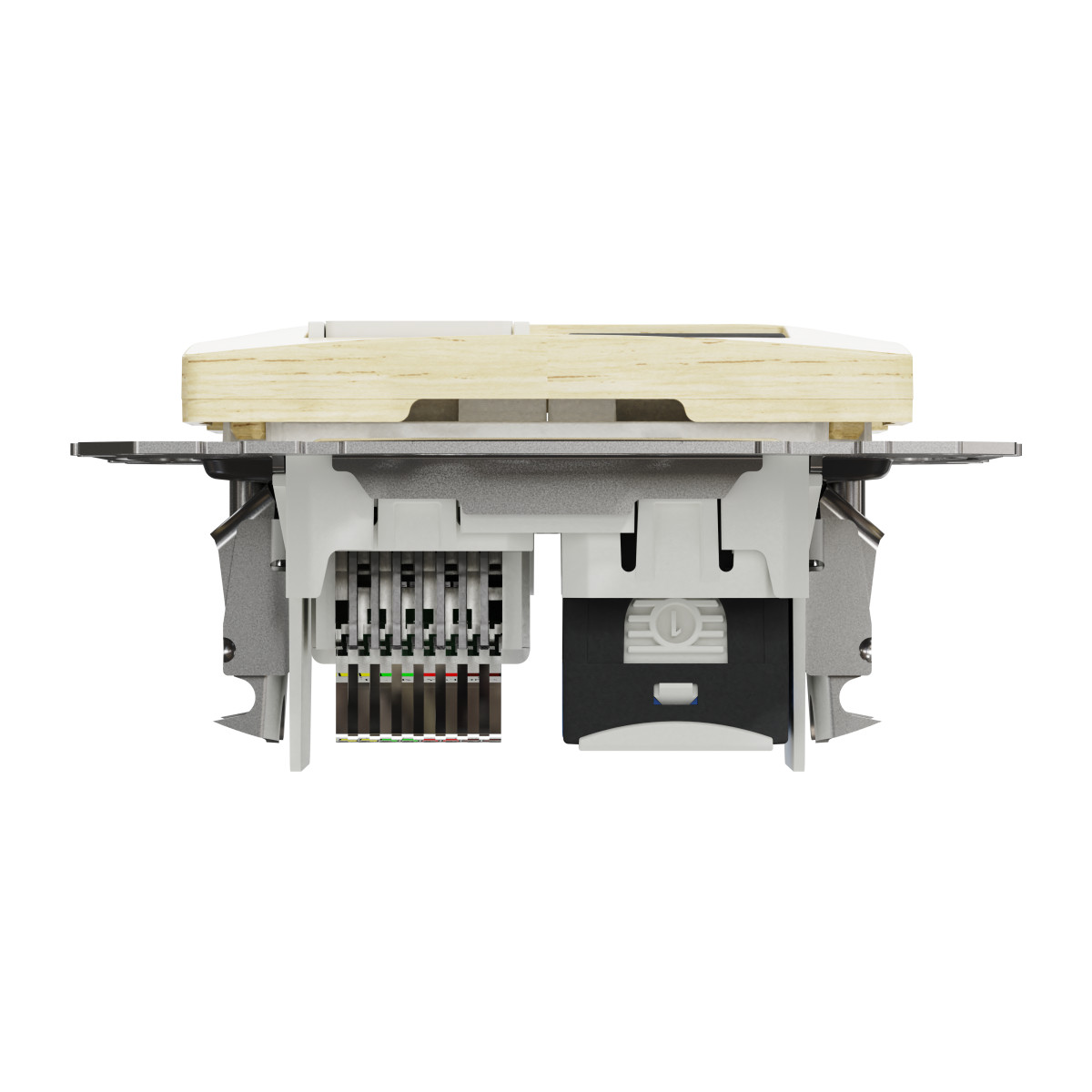 Розетка телекомунікаційна RJ45+RJ11 6UTP, береза, Sedna Design & Elements - Зображення shnider_SDD180468_IOP-bot_WD20.jpg