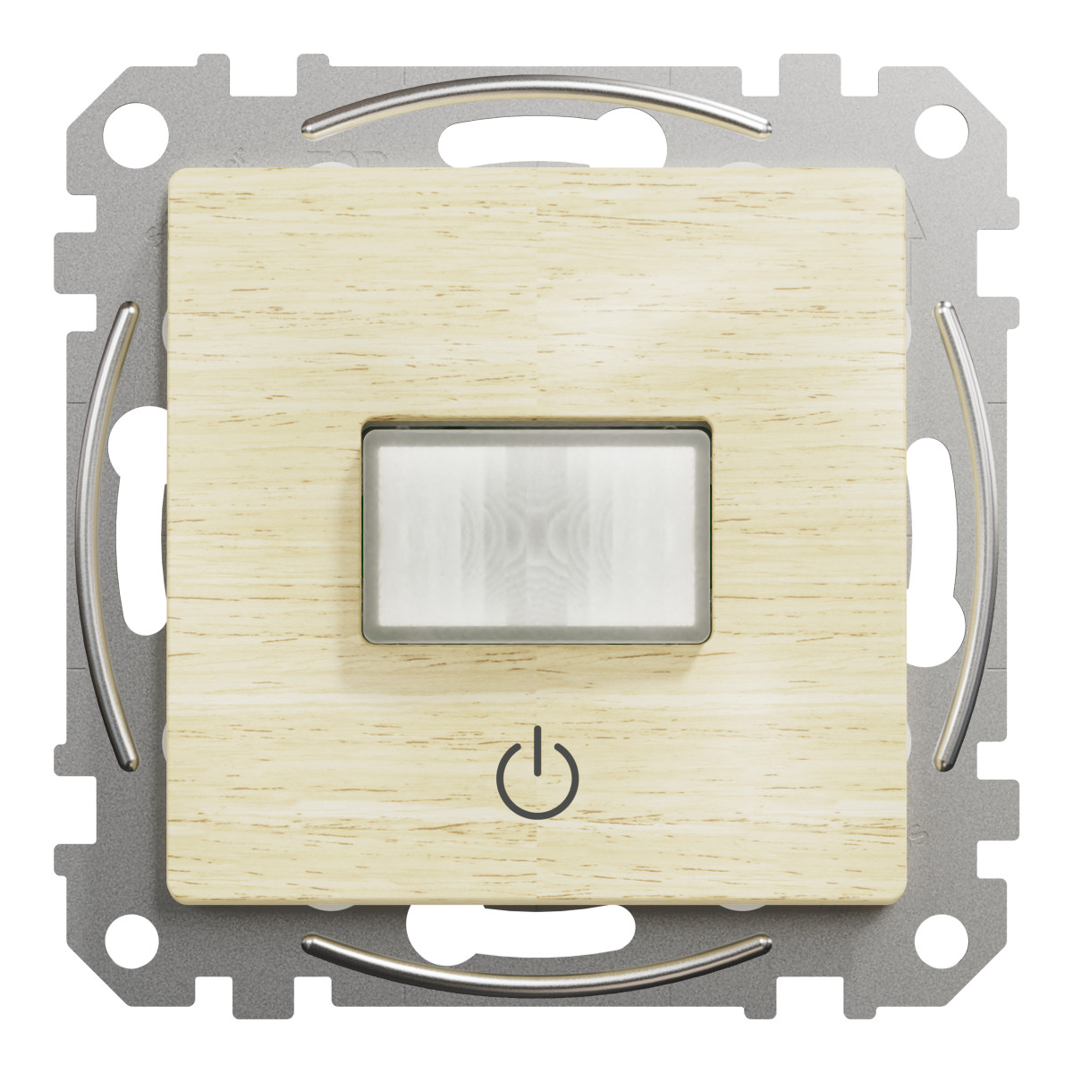 Датчик руху з вимикачем 160°, 10A, Береза Sedna Elements - Зображення shnider_SDD180504_IOP-front_WD20.jpg