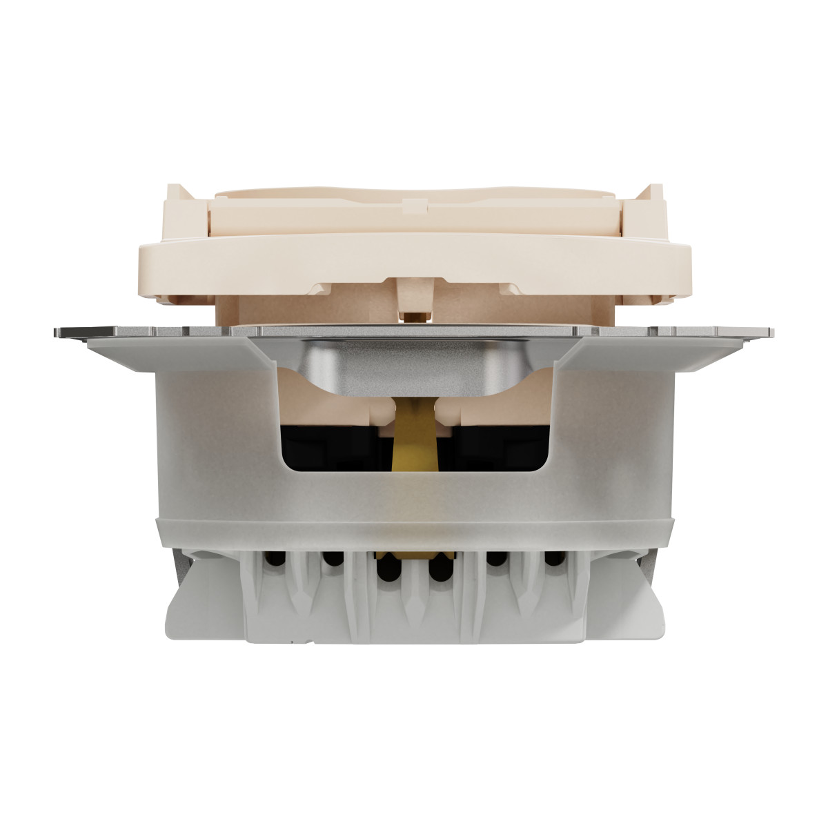 Розетка з заземлення, зі шторками, та з кришкою IP44 Бежевий Sedna Design - Зображення shnider_SDD212024_IOP-bot_WD.jpg