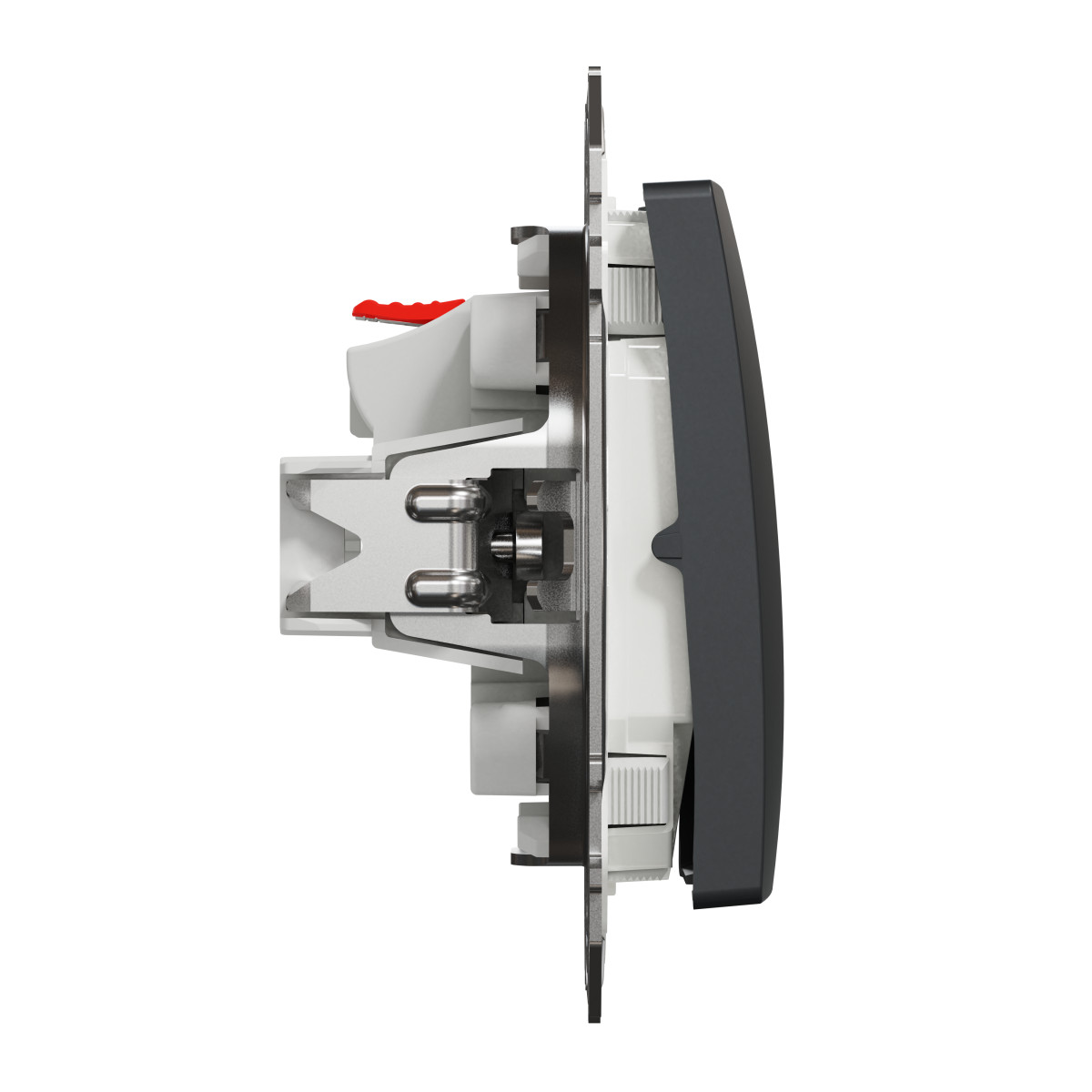 Одноклавішний вимикач, 10АX, IP44, чорний, Sedna Design & Elements - Зображення shnider_SDD214101_IOP-L_WD20.jpg