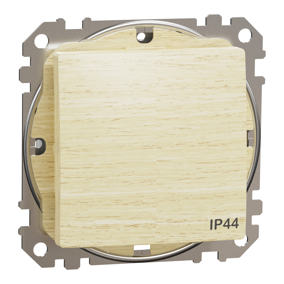 Одноклавішний вимикач, 10АX, IP44, береза, Sedna Design & Elements - Зображення