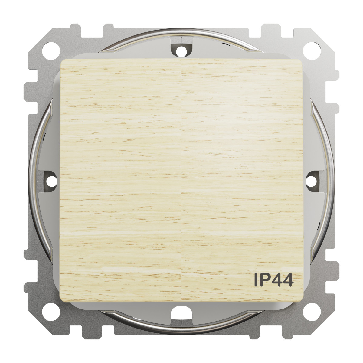 Одноклавішний перемикач 10 АХ, IP44, Береза Sedna Elements - Зображення shnider_SDD280106_IOP-front_WD20.jpg