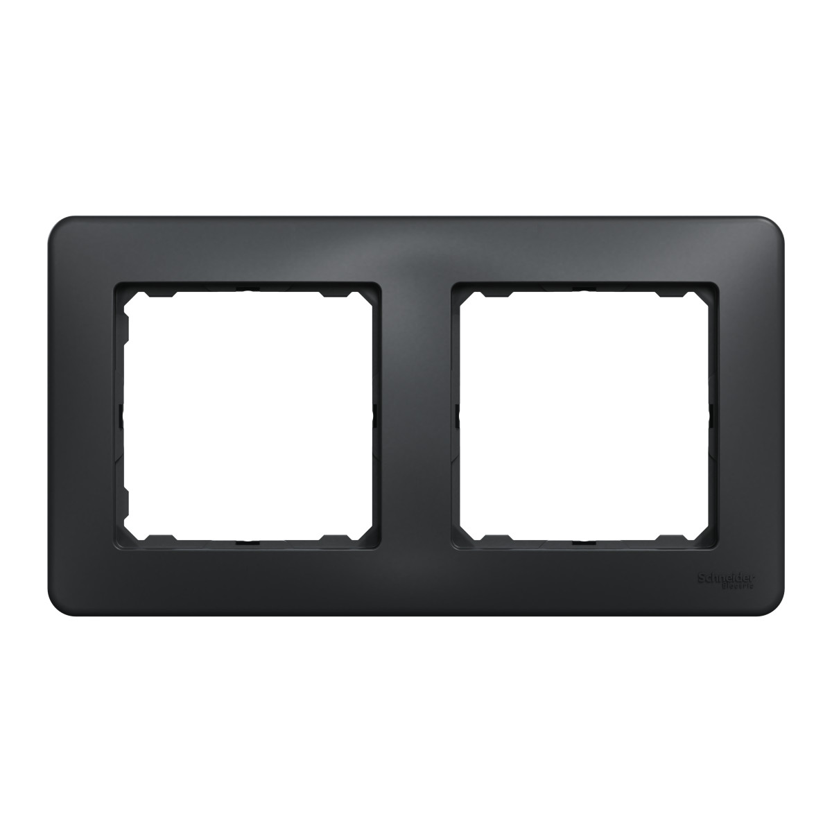 Рамка 2-постова Чорний Sedna Design - Зображення shnider_SDD314802_IOP-front_WD20.jpg