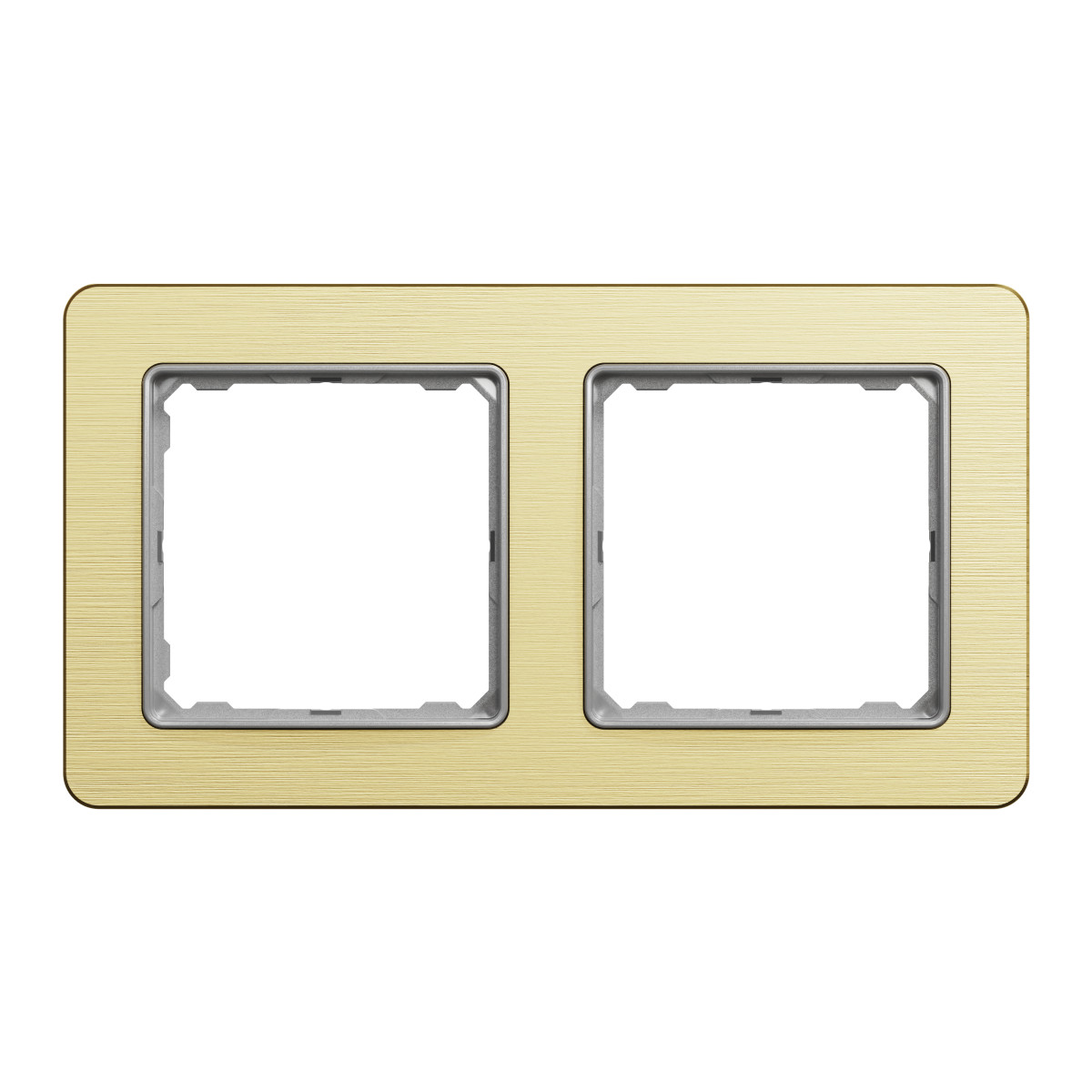 Рамка 2-постова  Матове золото Sedna Elements - Зображення shnider_SDD371802_IOP-front_WD20.jpg