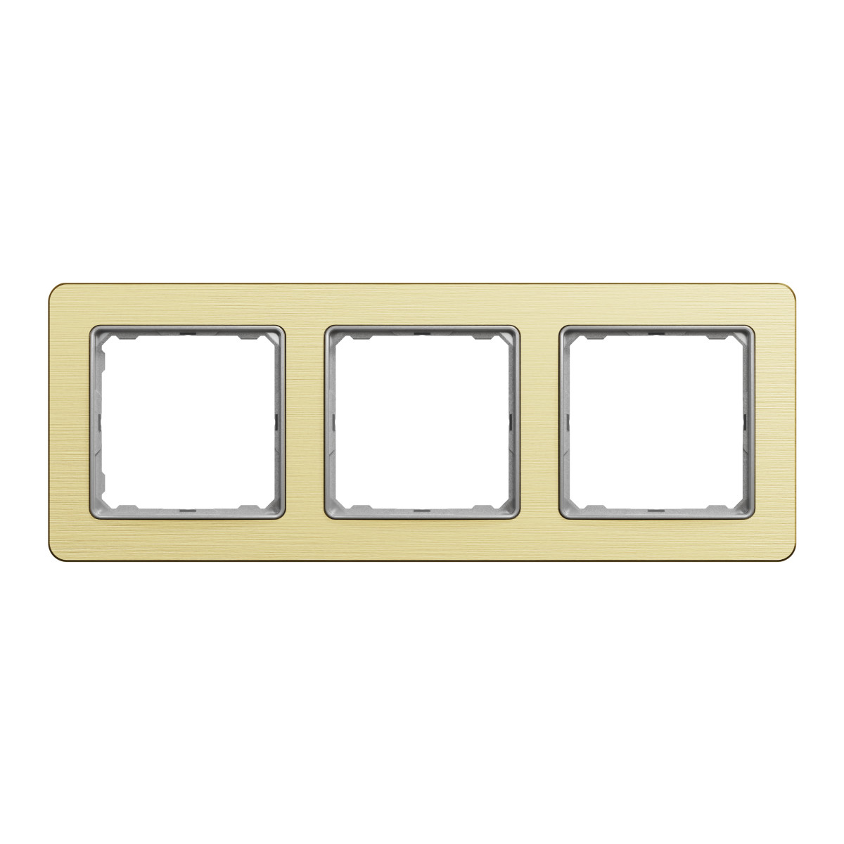 Рамка 3-постова  Матове золото Sedna Elements - Зображення shnider_SDD371803_IOP-front_WD20.jpg