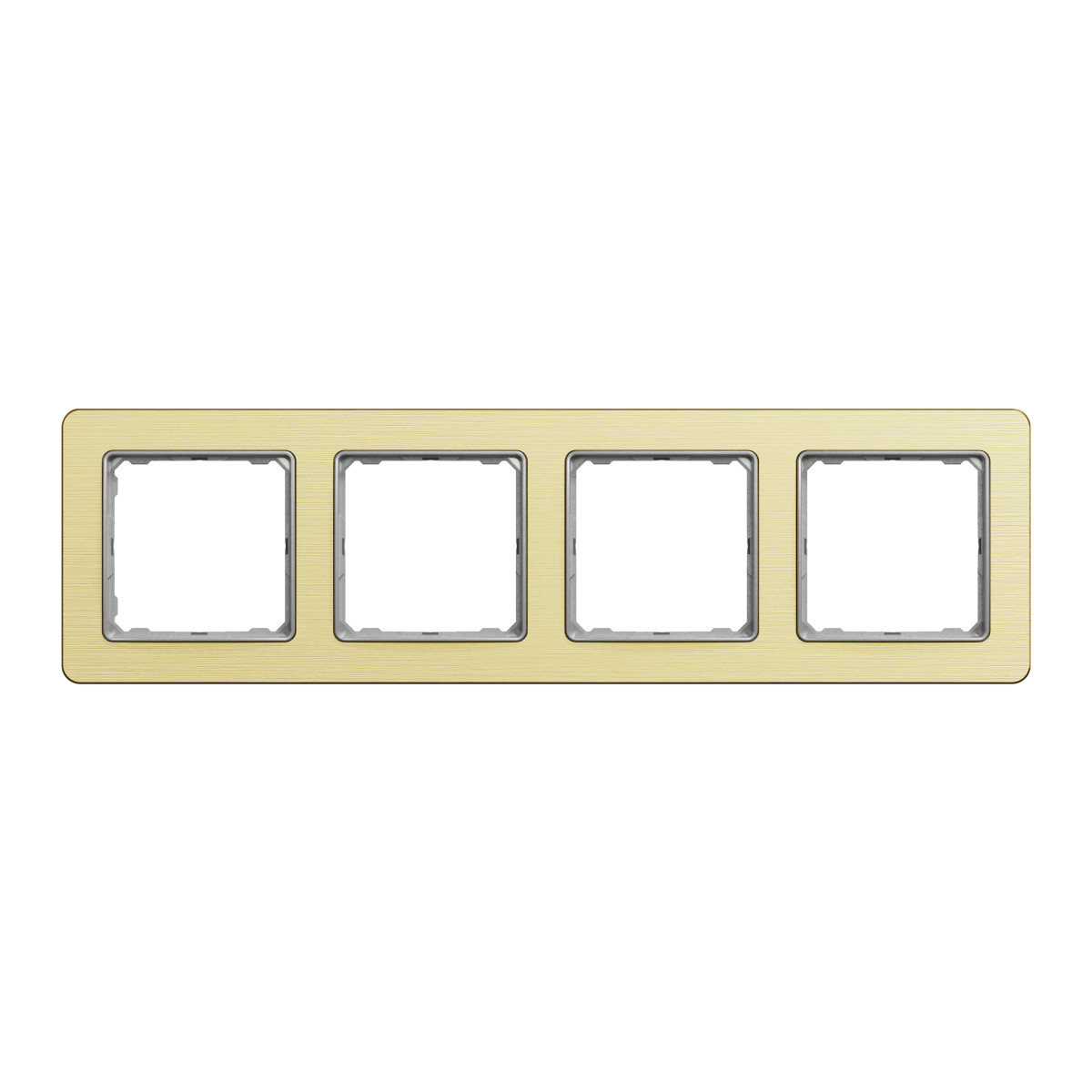 Рамка 4-постова  Матове золото Sedna Elements - Зображення shnider_SDD371804_IOP-front_WD20.jpg