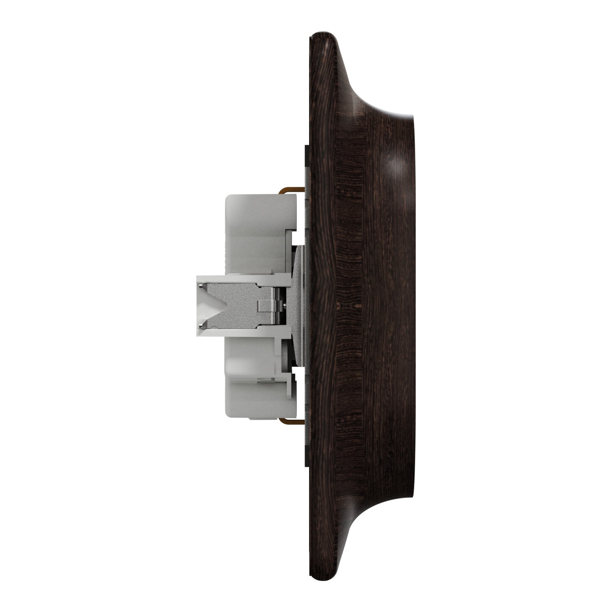 Подвійна розетка з заземленням та шторками, Венге Sedna Elements - Зображення shnider_SDD381221_IOP-L_CL.jpg