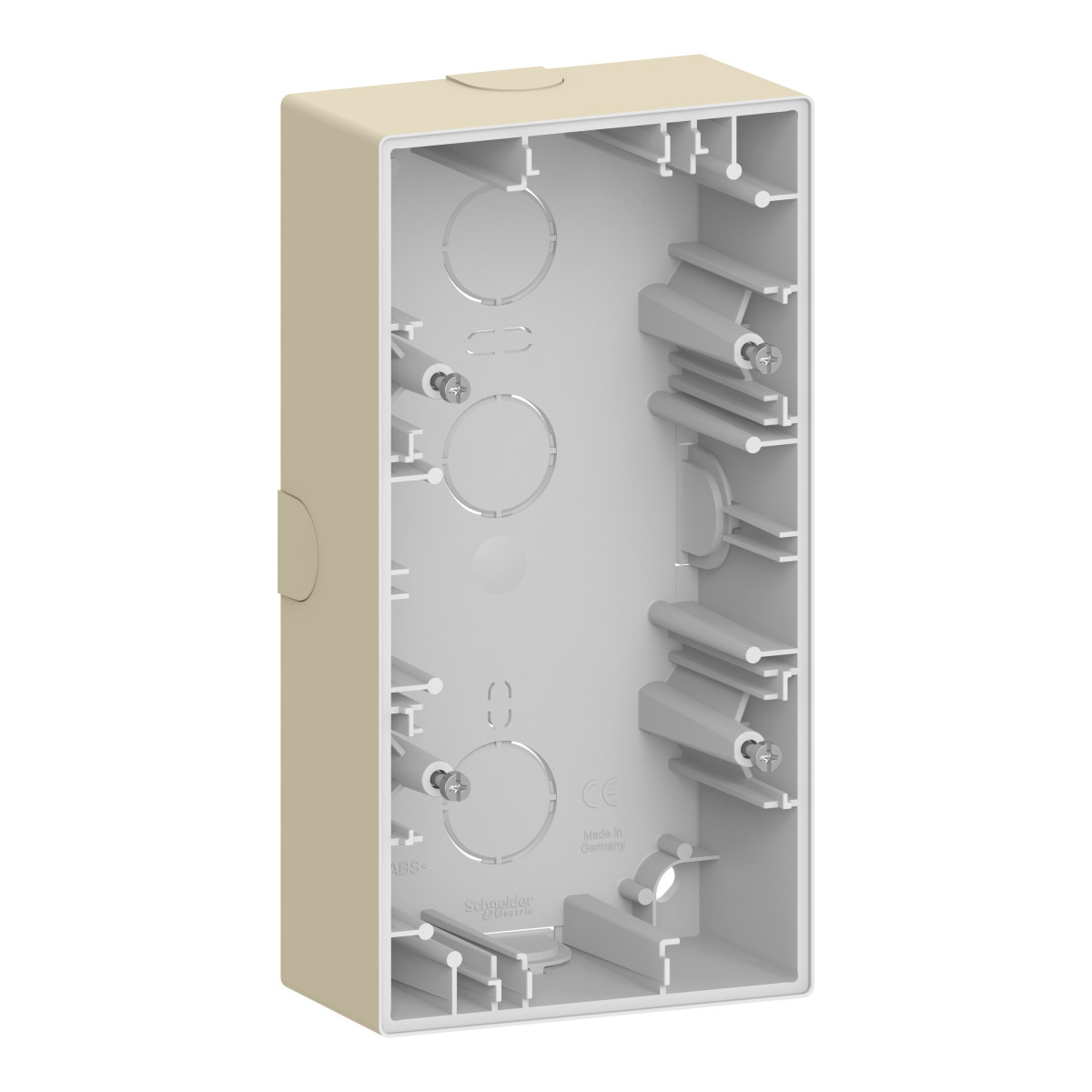 Двопостова коробка для відкритого монтажу MERTEN D-Life, сахара - Зображення