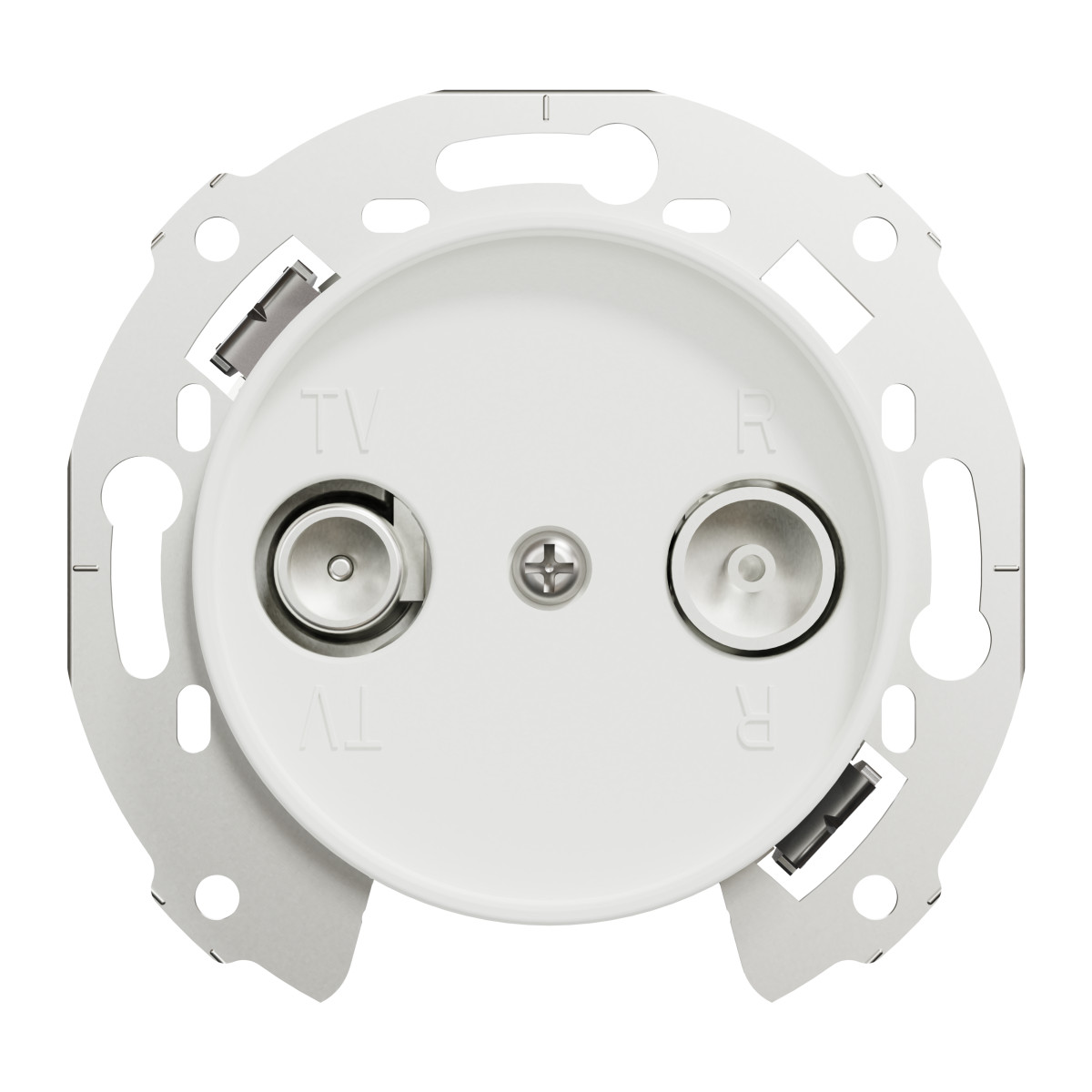 Кінцева TV-R розетка Renova, біла - Зображення shnider_WDE011731_IOP-front_WD.jpg