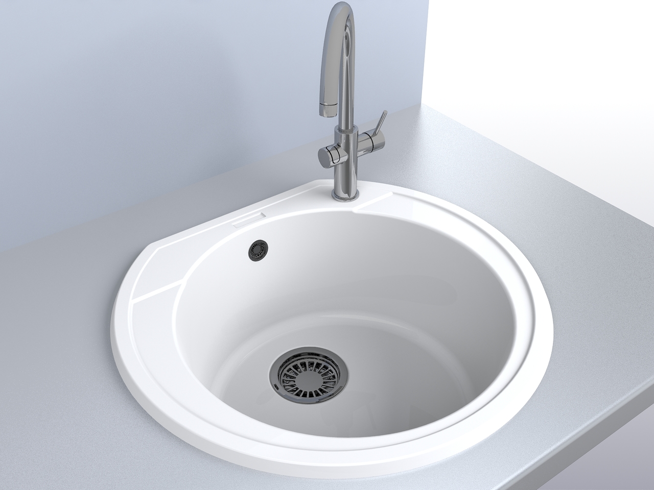 Кухонная мойка TULUZA White, MIRAGGIO - Зображення tuluza_w-1.jpg