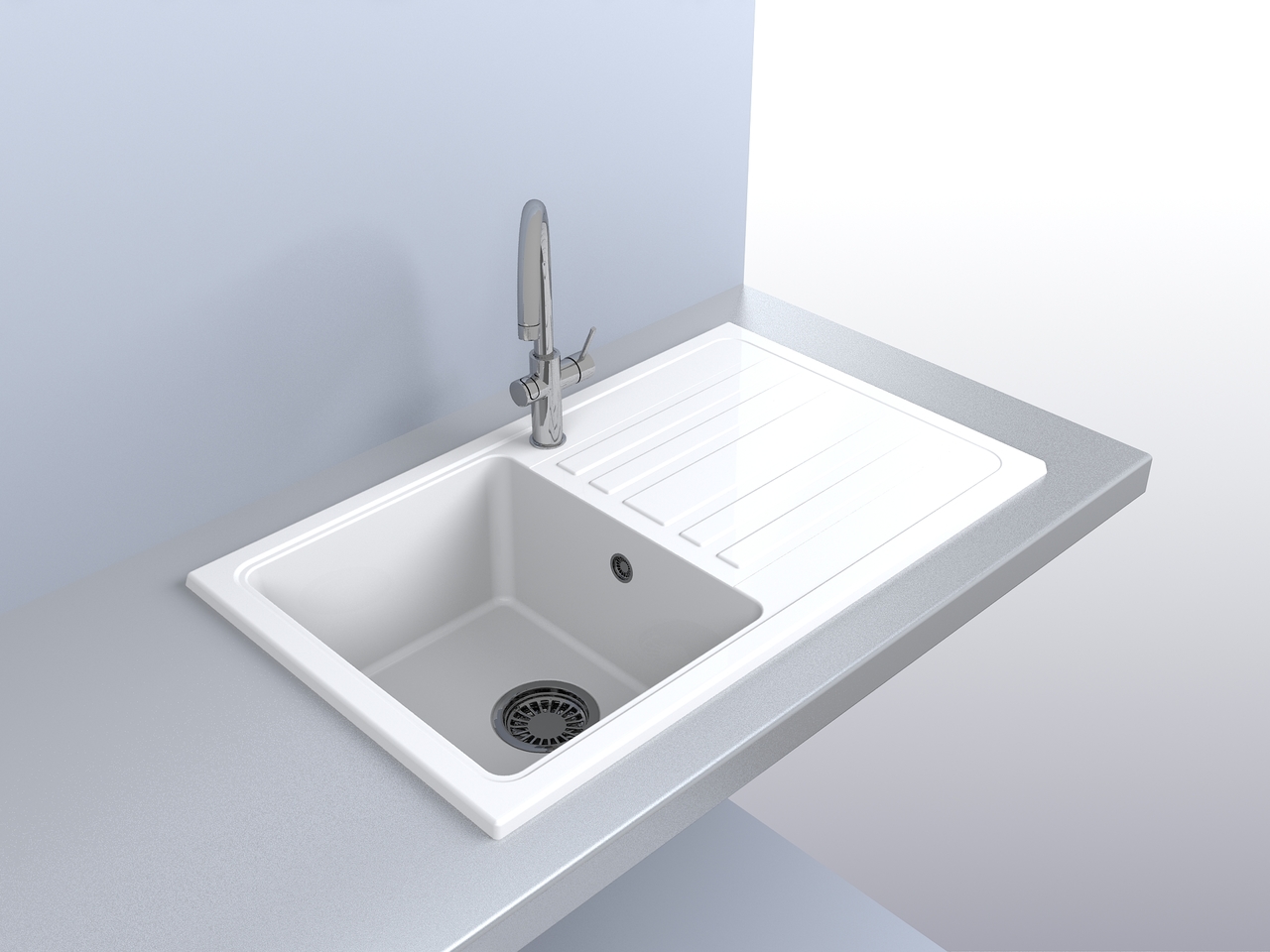 Кухонна мийка VERSAL White MIRAGGIO - Зображення versal_w-1.jpg