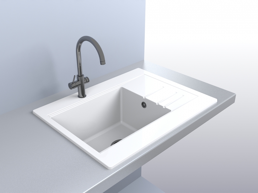 Кухонна мийка BODRUM 650 White, MIRAGGIO - Зображення w-2.jpg